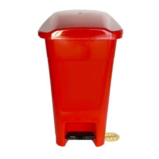 Сміттєве відро з педаллю 50 л, пластик, червоний Afacan Plastik