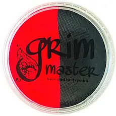 Аквагрим GrimMaster двокольоровий Bicolor неон Рожевий & Black 32 g, фото 4