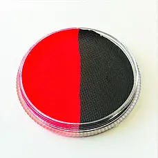 Аквагрим GrimMaster двокольоровий Bicolor неон Рожевий & Black 32 g, фото 5