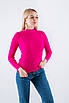 Гольф в рубчик з горловиною стійка фуксія 61014 ONE SIZE (2000000117683), фото 3
