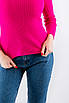 Гольф в рубчик з горловиною стійка фуксія 61014 ONE SIZE (2000000117683), фото 4