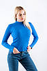 Гольф в рубчик з горловиною стійка синій 61014 ONE SIZE (2000000117676), фото 3
