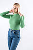 Гольф в рубчик з горловиною стійка зелений 61014 ONE SIZE (2000000117607), фото 2