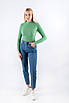 Гольф в рубчик з горловиною стійка зелений 61014 ONE SIZE (2000000117607), фото 5