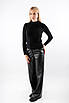 Гольф в рубчик з горловиною стійка чорний 61014 ONE SIZE (2000000117690), фото 2