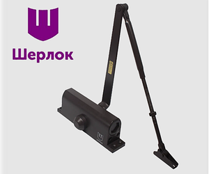 Дотягувач дверний Шерлок (коричневий) B2D вага дверей 25-45 кг ширина 850 мм
