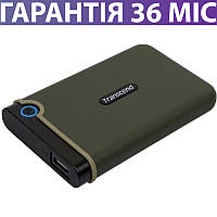 Внешний Жесткий Диск 2 Тб Transcend 25M3G USB 3.1 (Трансенд), переносной съемный накопитель, портативный hdd