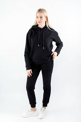Жіночий костюм спортивний утеплений чорний 4958 (2000000119571)