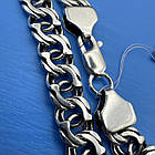 Масивний чоловічий ланцюжок 102 г бісмарк срібло чорнене 925 проби, фото 9