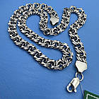 Масивний чоловічий ланцюжок 102 г бісмарк срібло чорнене 925 проби, фото 5