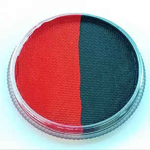 Аквагрим GrimMaster двокольоровий Червоний & Чорний Bicolor Red & Black 32 g, фото 1