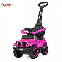 Каталка-толокар Spoko SP-219 2в1 з батьківською ручкою рожевий