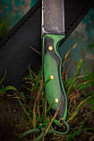 Ніж фултанг ручної роботи «Змій #6» зі шкіряними піхвами N690/61 HRC, фото 2