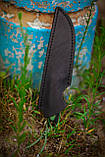 Ніж фултанг ручної роботи «Змій #6» зі шкіряними піхвами N690/61 HRC, фото 8