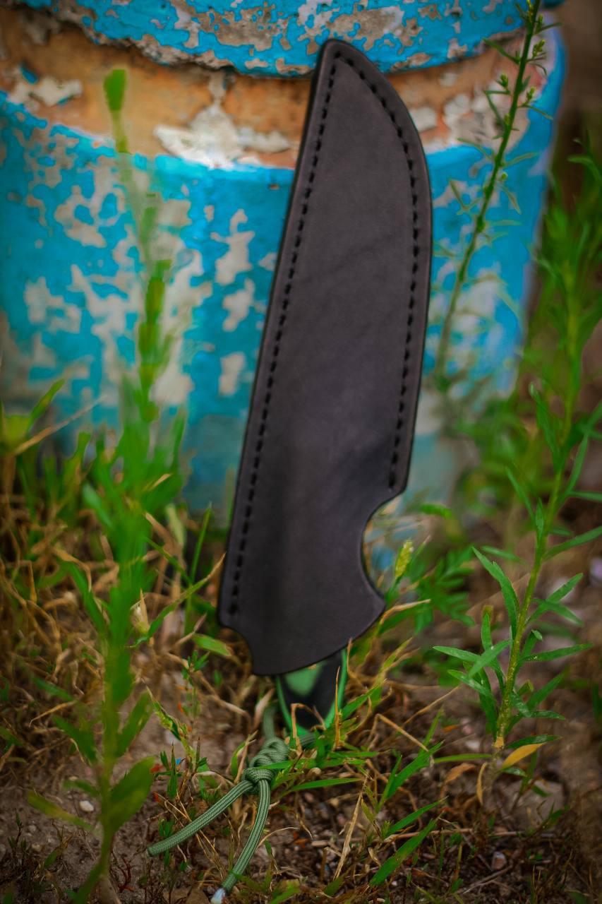 趣味 NAVEYARD Нож фултанг ручной работы «Змей #6» с кожаными ножнами N690