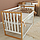 Дитяче ліжечко Angelo Lux-12 Білий/Бук, фото 2