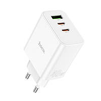 TU  TU Сетевое зарядное устройство Hoco C126A USB/ 2 Type-C PD 40W белое