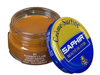Зволожуючий крем для Взуття Saphir Creme Surfine світло-коричневий