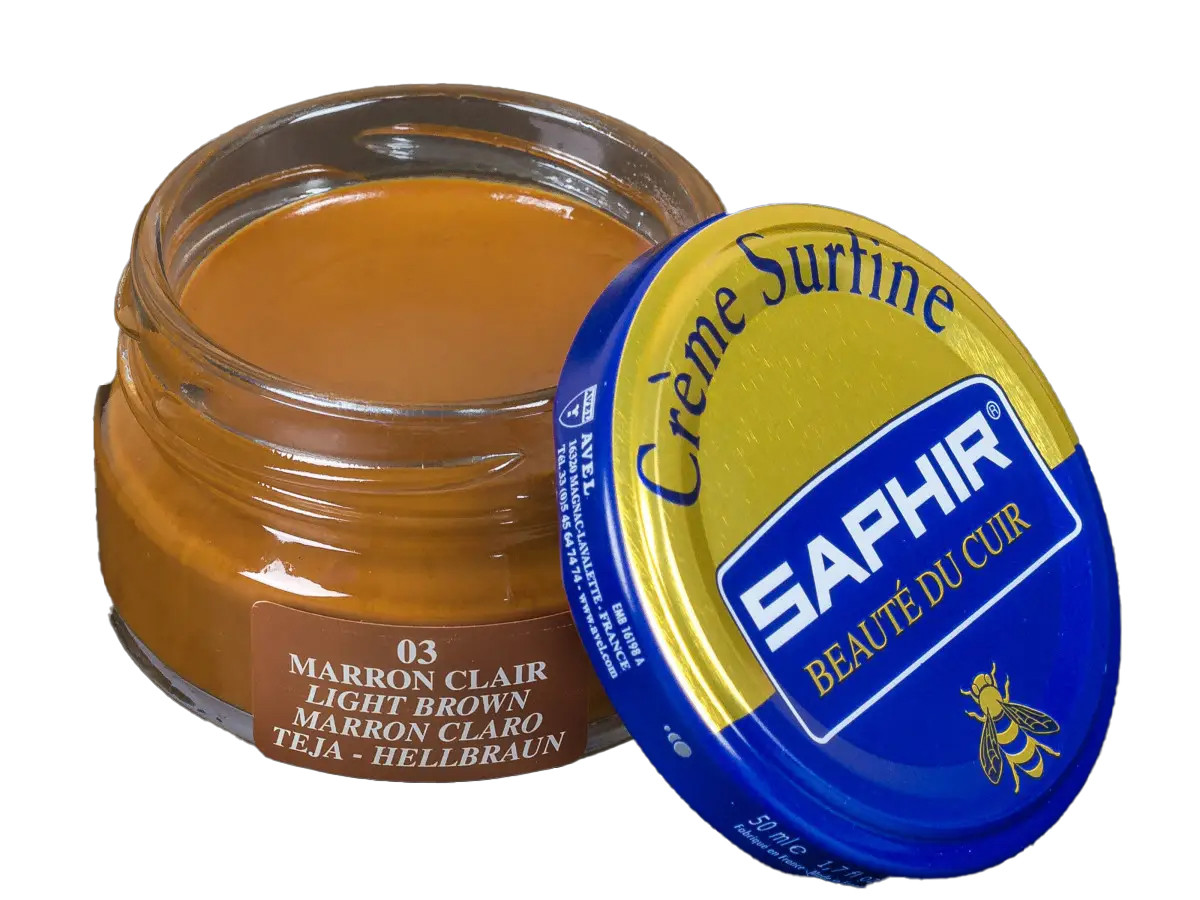 Зволожуючий крем для Взуття Saphir Creme Surfine світло-коричневий, фото 1