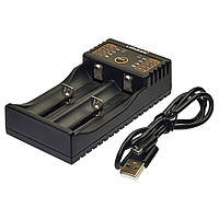 TU Сетевое зарядное устройство LiitoKala Lii-202 для аккумуляторов 18650/ АА/ ААА и других, 2 слота