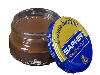 Зволожуючий крем для Взуття Saphir Creme Surfine коричневий