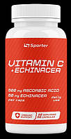 Sporter Vitamin C + Echinacea 60 caps , вітамін С ехінацея