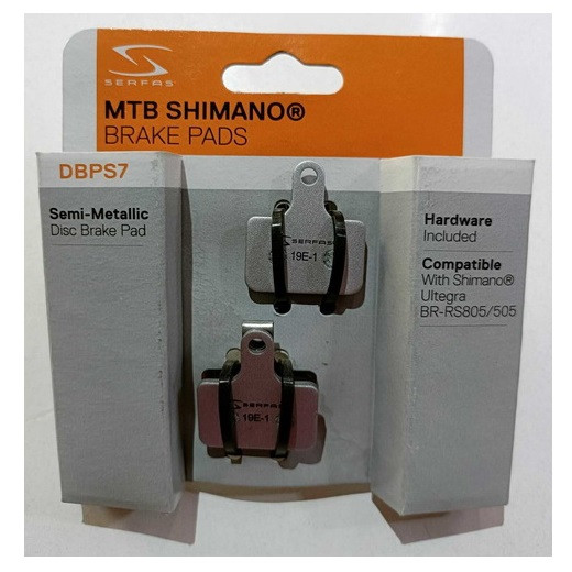 Гальмівні колодки Serfas DBPS7 сумісні із Shimano Ultegra BR-RS805/505 Метал