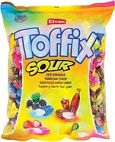 Конфеты жевательные фруктовое с соком Toffix SOUR Elvan, 1000г (Товикс), Турция