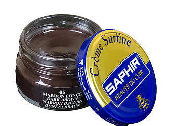 Зволожуючий крем для Взуття Saphir Creme Surfine темно-коричневий