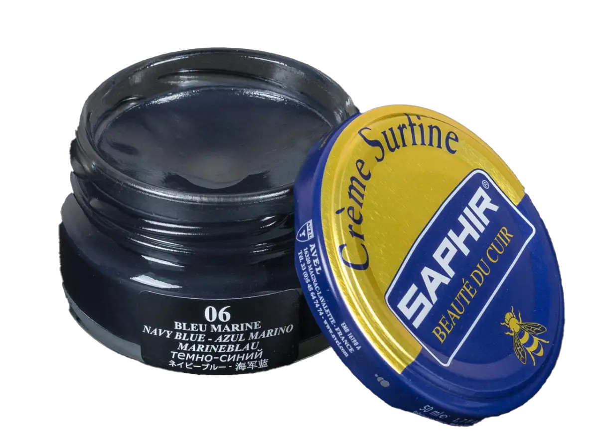 Зволожуючий крем для Взуття Saphir Creme Surfine темно-синій, фото 1