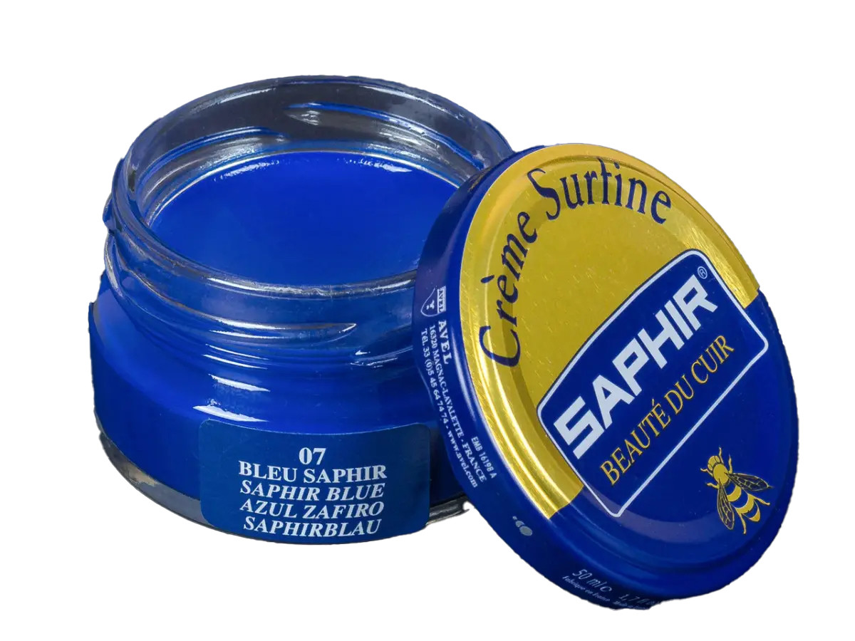 Зволожуючий крем для Взуття Saphir Creme Surfine синій, фото 1