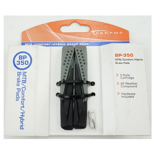 Колодки гальмiвні обідні Serfas BP330 MTB V-Style Cartridge Резинки