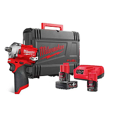 Професійний гайкокрут акумуляторний Milwaukee M12 FIWF12-422X : з АКБ 12V 2шт-4.0 Ah, 339 Нм, 3200 уд/хв, 2700 об/хв, квадрат 1/2"