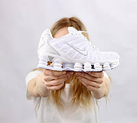Женские кроссовки Nike Shox TL White (белые) модные деми повседневные кроссовки 14142 Найк
