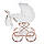 Коляска для ляльки Junama Dolce Mini Classic White/RoseGold, фото 2