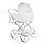 Коляска для ляльки Junama Dolce Mini Classic White/Silver, фото 3