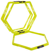 Тренировочная напольная сетка Zelart Agility 2568 размер 50x58см 6 штук в комплекте Neon Green
