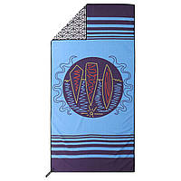 Cпортивное полотенеце пляжное полотенце Zelart 4Monster Surfboard Towel T-SBT Deep Blue-Light Blue