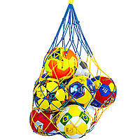 Сетка для мячей Zelart Football Net Elit Action 5258 на 10 мячей Blue-Yellow