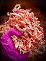 Стружка кальмара зі смаком краба Преміум, 1кг, закуски до пива