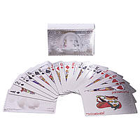 Карты игральные покерные пластиковые SP-Sport Silver Poker Cards Heroe 4566-S 54 карты