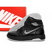 Мужские кожаные зимние ботинки Nike Air Jordan Black