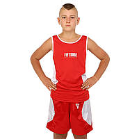 Форма для бокса детская боксерская форма детская Zelart Fistrage 4176 размер M (162-177см) Red