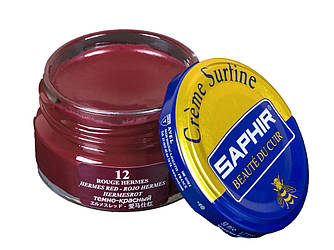 Зволожуючий крем для Взуття Saphir Creme Surfine темно-червоний