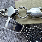 Срібний комплект православний хрест та ланцюжок бісмарк 925 проба чорніння, фото 7