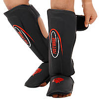 Захист гомілки та стопи захист для ніг Zelart Fistrage 4152 розмір L Black-Red