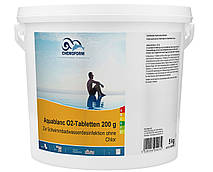 Активний кисень для басейну в таблетках 200 г Chemoform Aquablanc O2, 5 кг