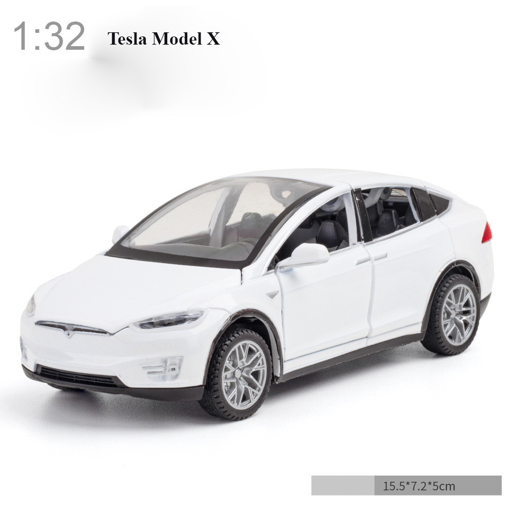 УЦІНКА! Модель тесла Model X іграшка біла. Машинка Тесла Модел Х інерційна, фото 1