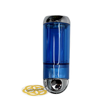 Пластиковий дозатор для мила 170 мл, настінний, синій хром Afacan Plastik