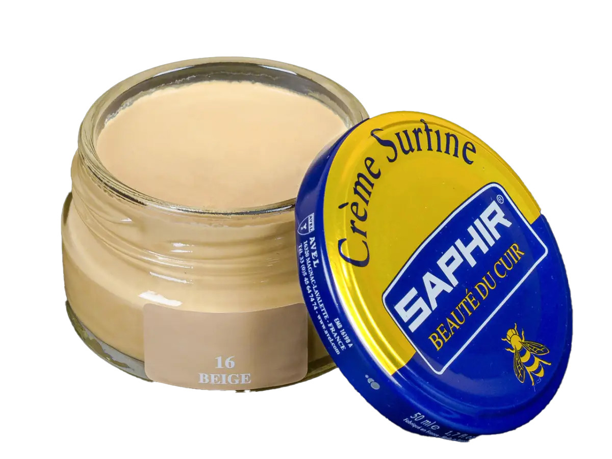 Зволожуючий крем для Взуття Saphir Creme Surfine бежевий, фото 1